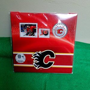 NHL Coin and Stamp Calgary Flames gift set
